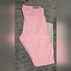 Pink Grey and White Leggings